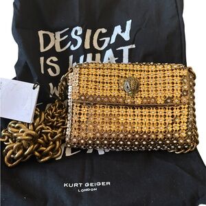 Kurt Geiger London Mini Crystal Flower Party Crossbody Bag with Dustbag NWT